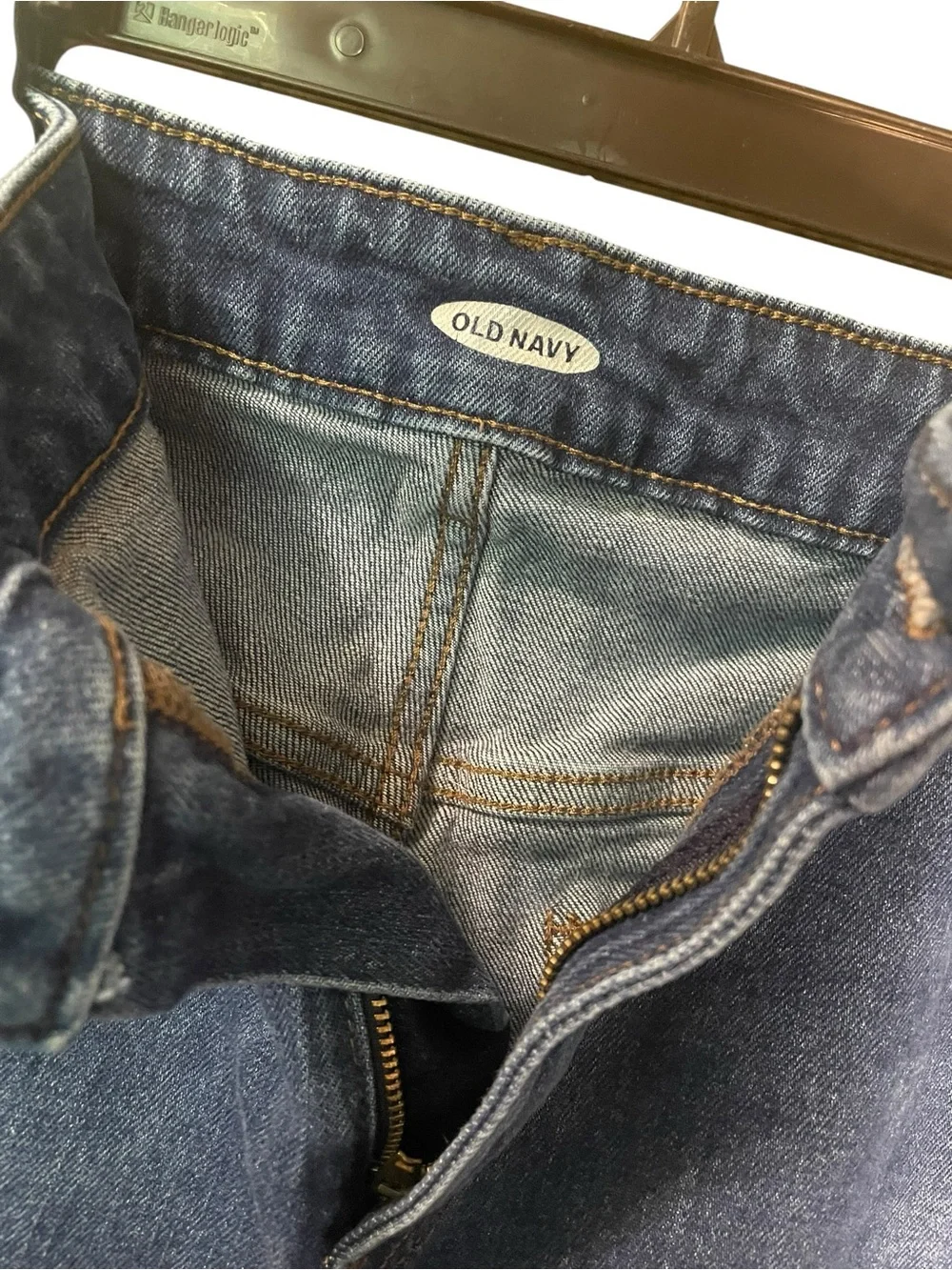 Old Navy Medium Blue Denim Jeans with Contrast Stitching - Picture 2 of 4